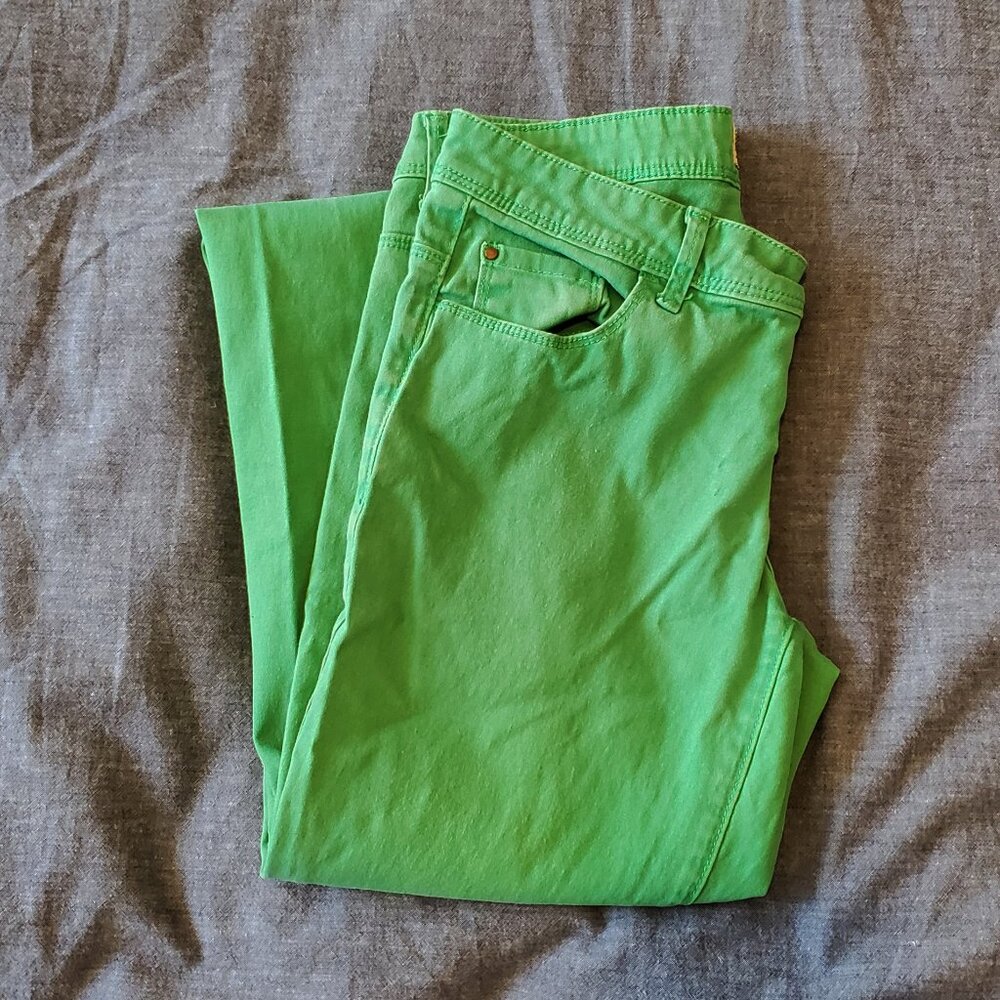 Only, skinny green jeans, size 34.